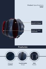 BRAND LEATHER Men's Full Grain Cow Hide Leather 17 Inch Laptop Backpack Large Capacity Weekender Overnight Camping Travel Rucksack