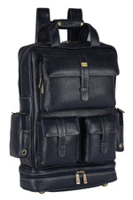 BRAND LEATHER Full Grain Buffalo - Hide Leather Backpack Large Capacity 15/15.6/16/17 Inch Laptop Bag Multi Pockets Travel Daypack