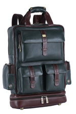 BRAND LEATHER Full Grain Buffalo - Hide Leather Backpack Large Capacity 15/15.6/16/17 Inch Laptop Bag Multi Pockets Travel Daypack