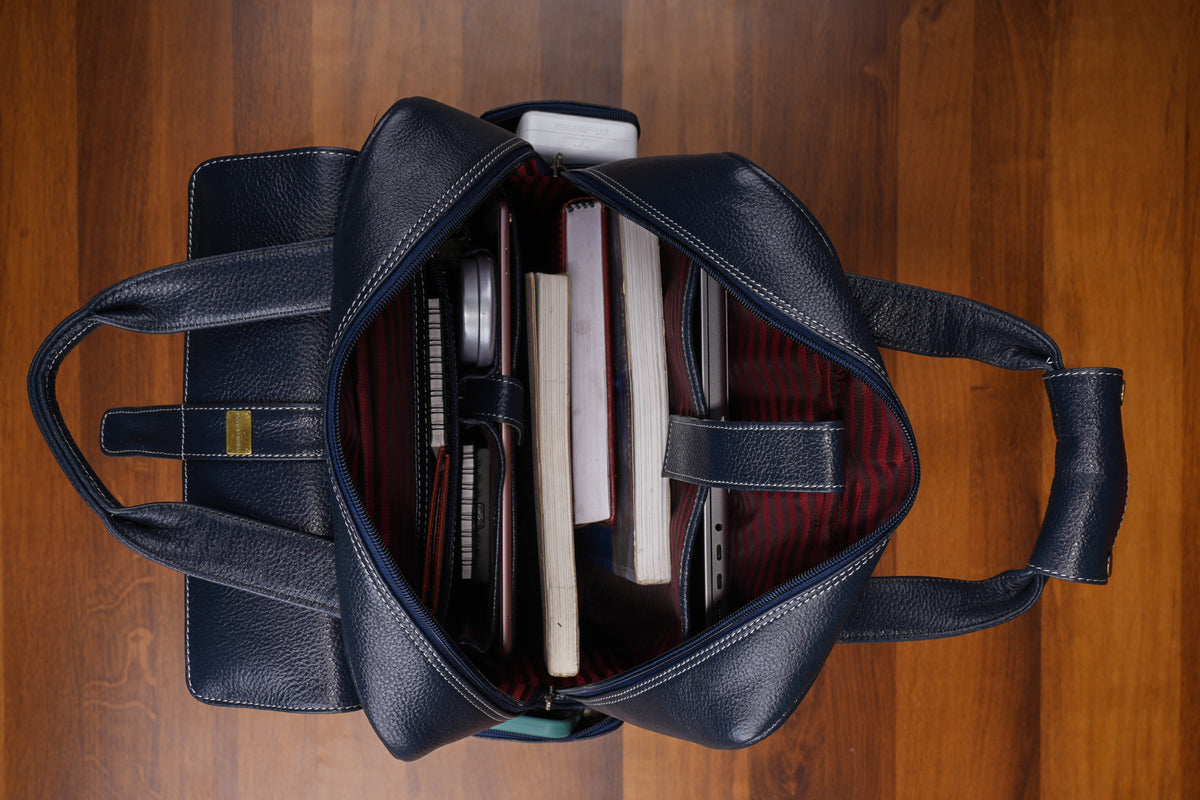 BRAND LEATHER Full Grain Buffalo - Hide Leather Backpack Large Capacity 15/15.6/16/17 Inch Laptop Bag Multi Pockets Travel Daypack