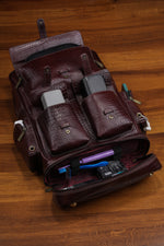 BRAND LEATHER Full Grain Buffalo - Hide Leather Backpack Large Capacity 15/15.6/16/17 Inch Laptop Bag Multi Pockets Travel Daypack