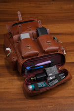 BRAND LEATHER Full Grain Buffalo - Hide Leather Backpack Large Capacity 15/15.6/16/17 Inch Laptop Bag Multi Pockets Travel Daypack