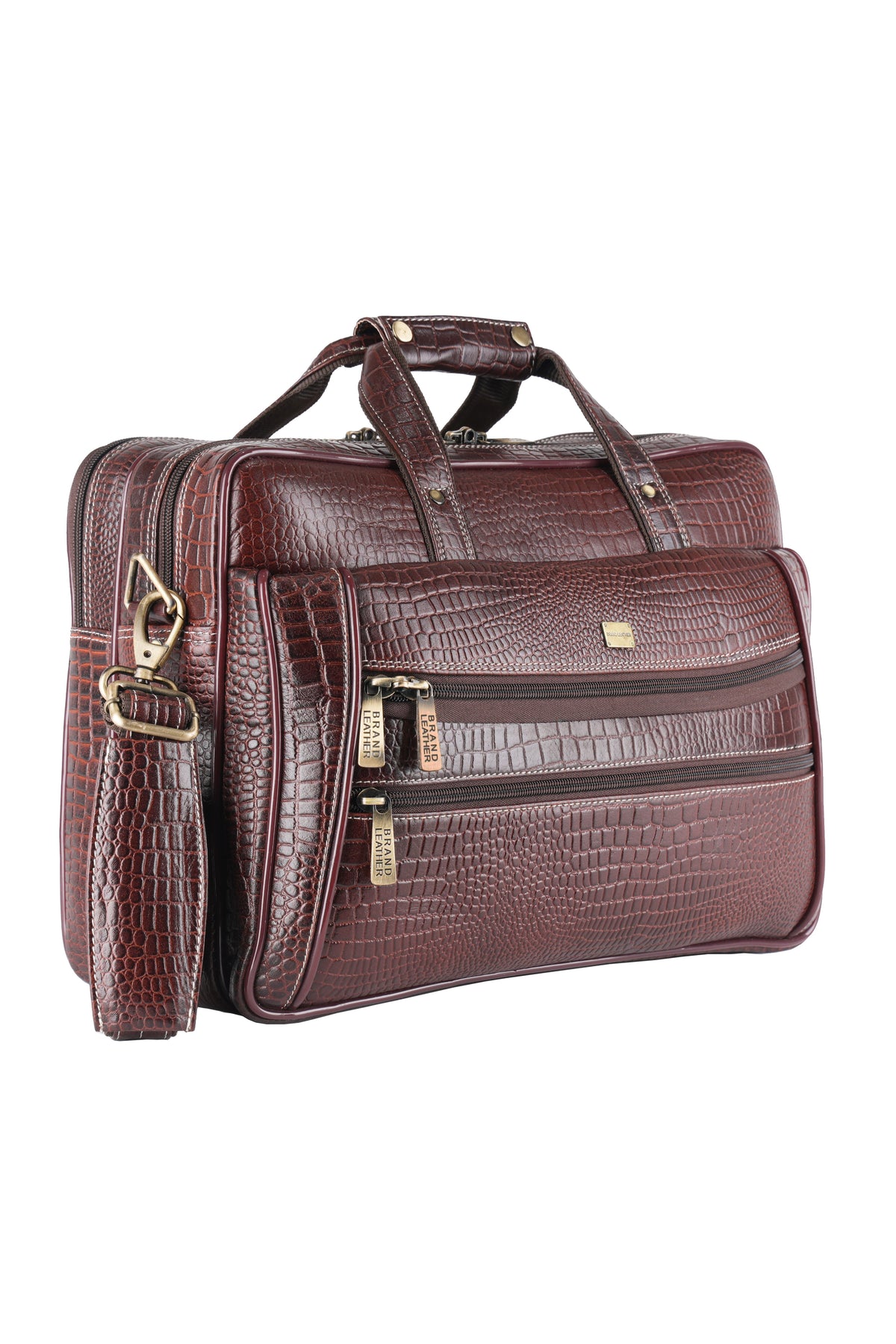 Genuine Leather Laptop Bag for Men - Office Bag, Brown - Fits Up to 16-inch Laptop/MacBook - Shoulder Bag/Hand Bag