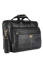 Genuine Leather Laptop Bag for Men - Office Bag, Brown - Fits Up to 16-inch Laptop/MacBook - Shoulder Bag/Hand Bag