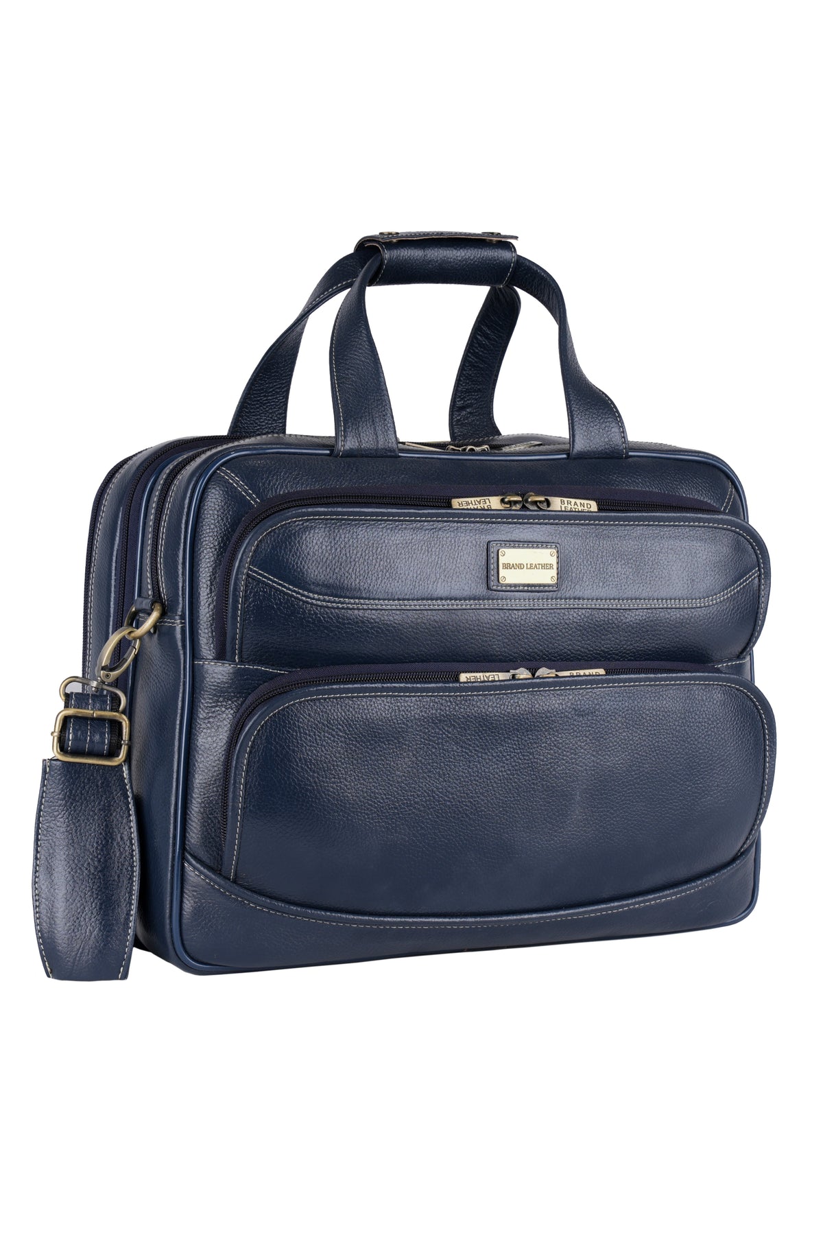 Genuine Leather Laptop Bag for Men/Office Bag for Men, Brown | Fits Upto 16" Laptop/MacBook| Bag with Shoulder Straps | Laptop Messenger Bag/Leather Bag for Men with Trolley Straps