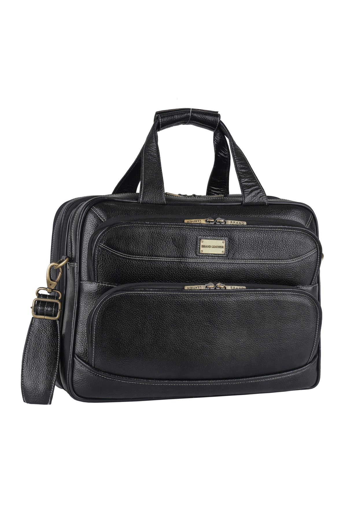 Genuine Leather Laptop Bag for Men/Office Bag for Men, Brown | Fits Upto 16" Laptop/MacBook| Bag with Shoulder Straps | Laptop Messenger Bag/Leather Bag for Men with Trolley Straps