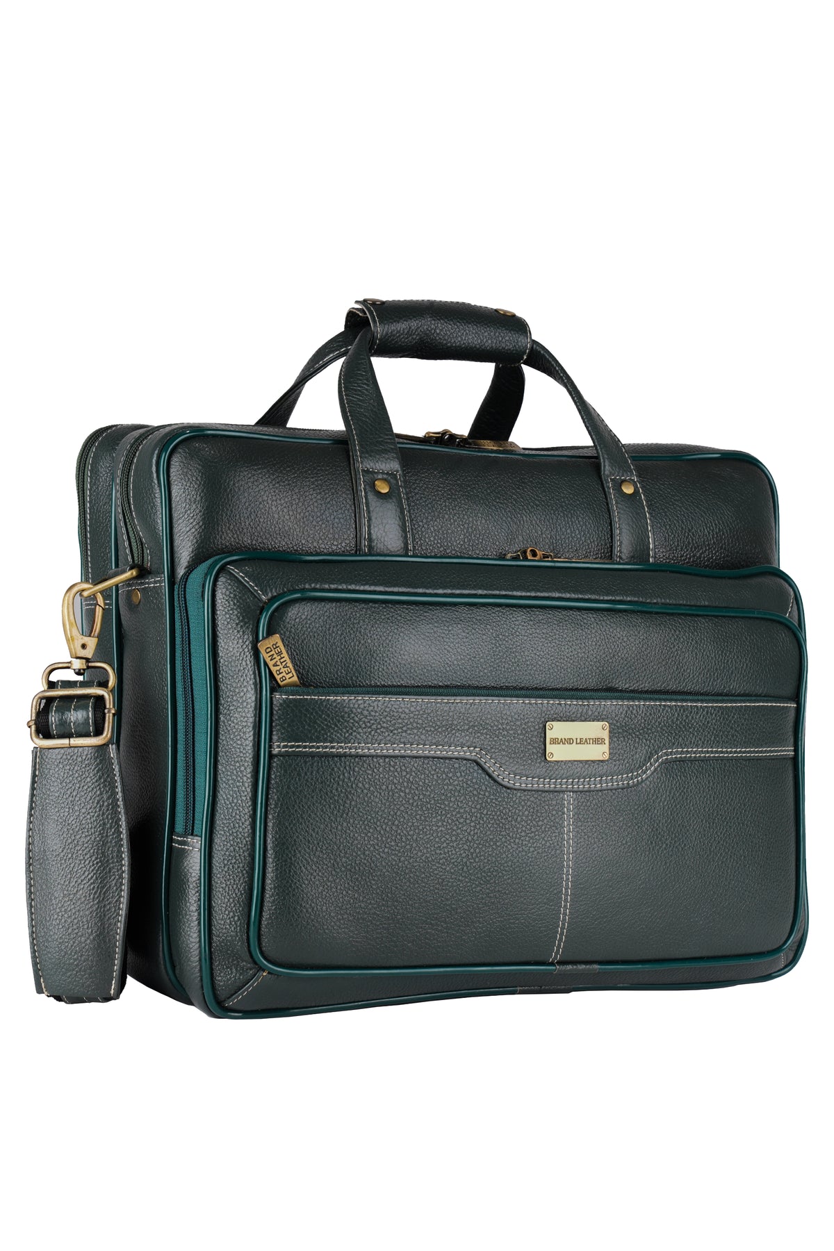 Genuine Leather Laptop Bag for Men - Office Bag, Brown - Fits Up to 16-inch Laptop/MacBook - Shoulder Bag/Hand Bag