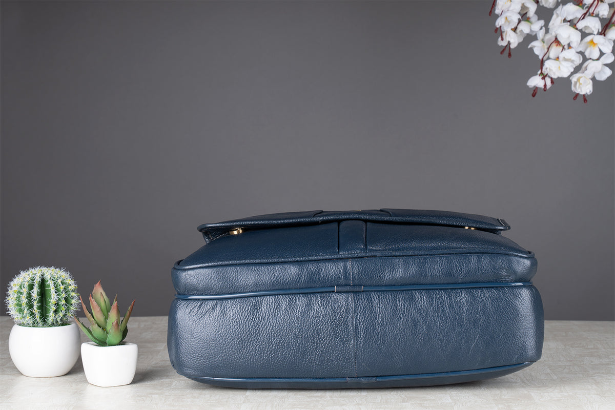 BRAND LEATHER Laptop Bag for Men - Genuine Leather Office Bag with Multiple Compartments Fits 14/15.6/16 Inch Laptop Bag - Messenger and Shoulder Bag for Travel - Water Resistant