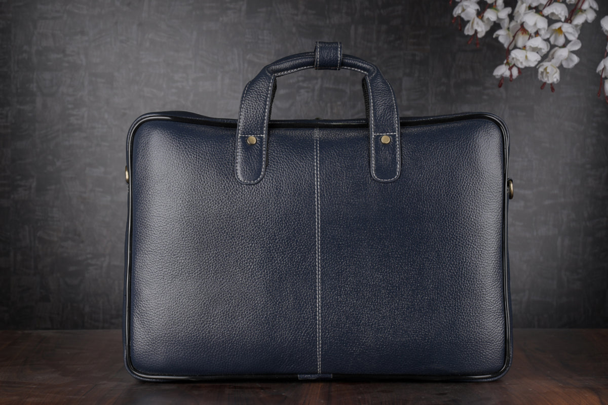 BRAND LEATHER Genuine Leather Laptop Bag for Men/Office Bag for Men |Fits 14|15.6|16 Inch Laptop Bag/MacBook |Leather Bag for Men with Shoulder Straps|Crossbody Laptop Messenger Bag for Men