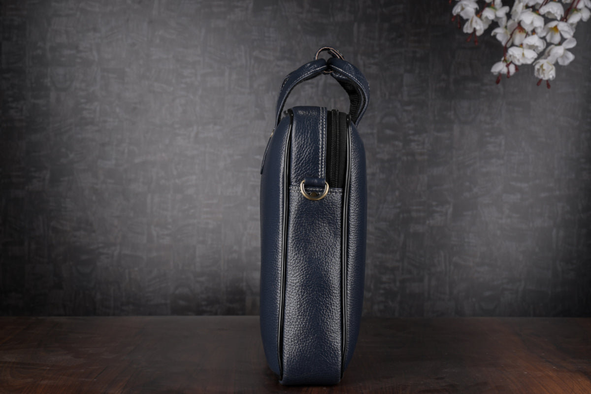 BRAND LEATHER Genuine Leather Laptop Bag for Men/Office Bag for Men |Fits 14|15.6|16 Inch Laptop Bag/MacBook |Leather Bag for Men with Shoulder Straps|Crossbody Laptop Messenger Bag for Men