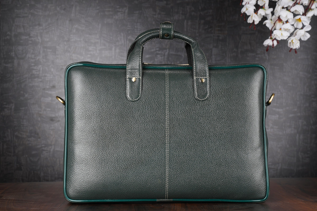 BRAND LEATHER Genuine Leather Laptop Bag for Men/Office Bag for Men |Fits 14|15.6|16 Inch Laptop Bag/MacBook |Leather Bag for Men with Shoulder Straps|Crossbody Laptop Messenger Bag for Men