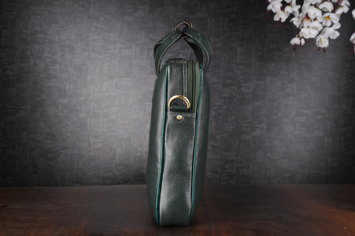 BRAND LEATHER Genuine Leather Laptop Bag for Men/Office Bag for Men |Fits 14|15.6|16 Inch Laptop Bag/MacBook |Leather Bag for Men with Shoulder Straps|Crossbody Laptop Messenger Bag for Men