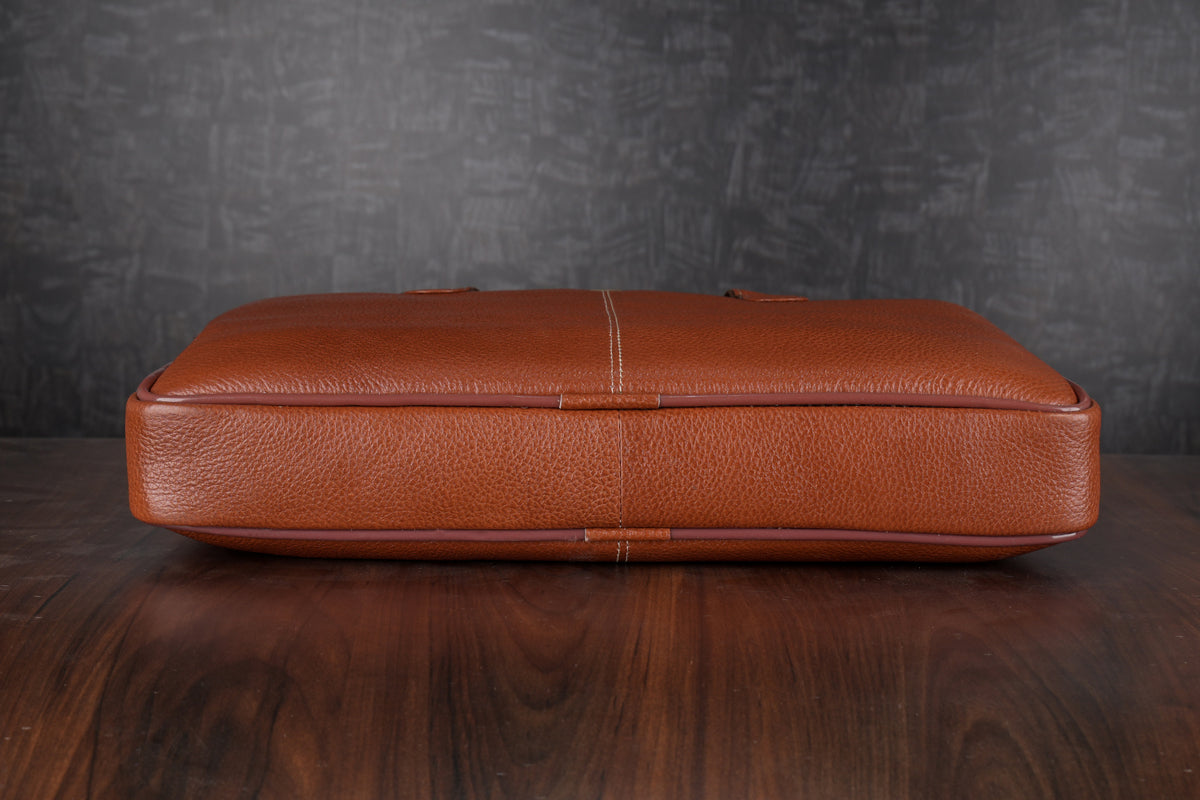 BRAND LEATHER Genuine Leather Laptop Bag for Men/Office Bag for Men |Fits 14|15.6|16 Inch Laptop Bag/MacBook |Leather Bag for Men with Shoulder Straps|Crossbody Laptop Messenger Bag for Men