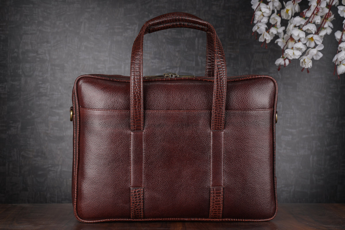 Genuine Leather Messenger Bag for Men 15.6, 16 inch laptop Briefcase Shoulder Bags