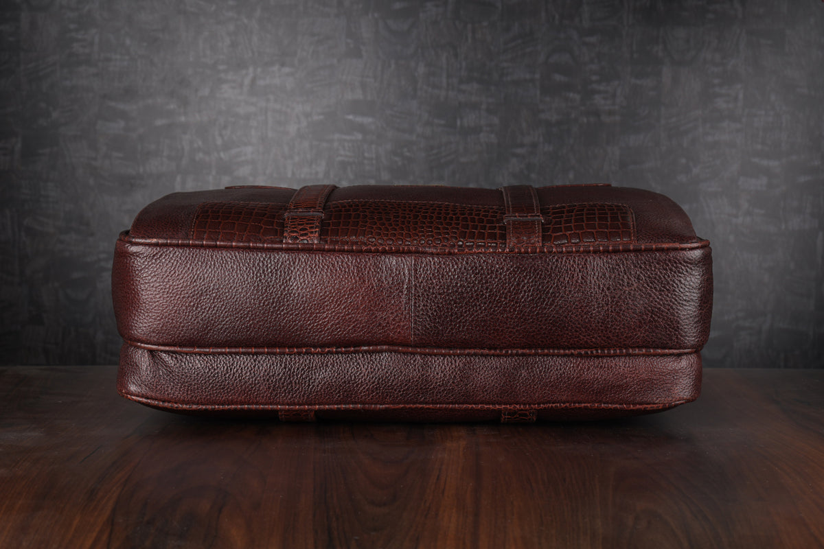 Genuine Leather Messenger Bag for Men 15.6, 16 inch laptop Briefcase Shoulder Bags