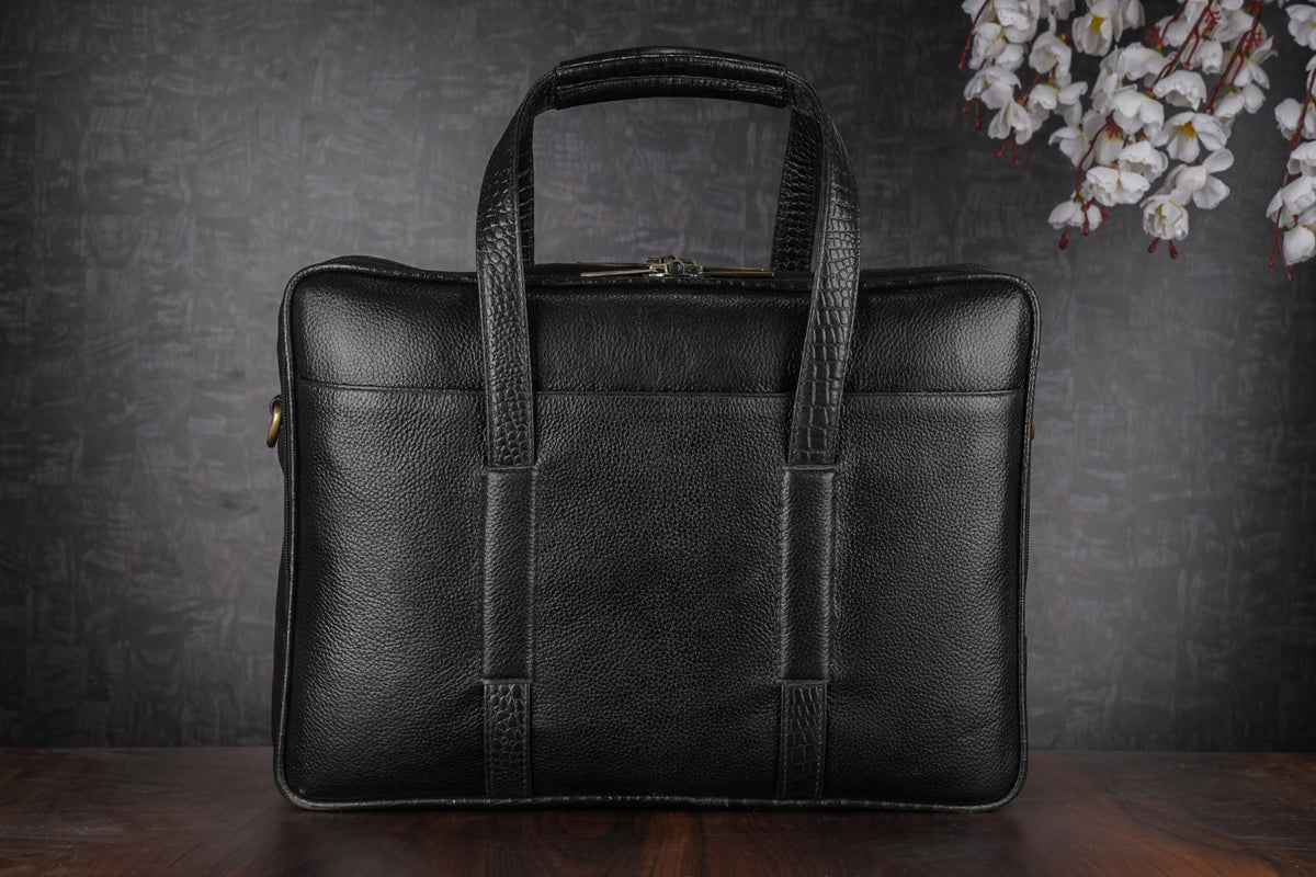 Genuine Leather Messenger Bag for Men 15.6, 16 inch laptop Briefcase Shoulder Bags