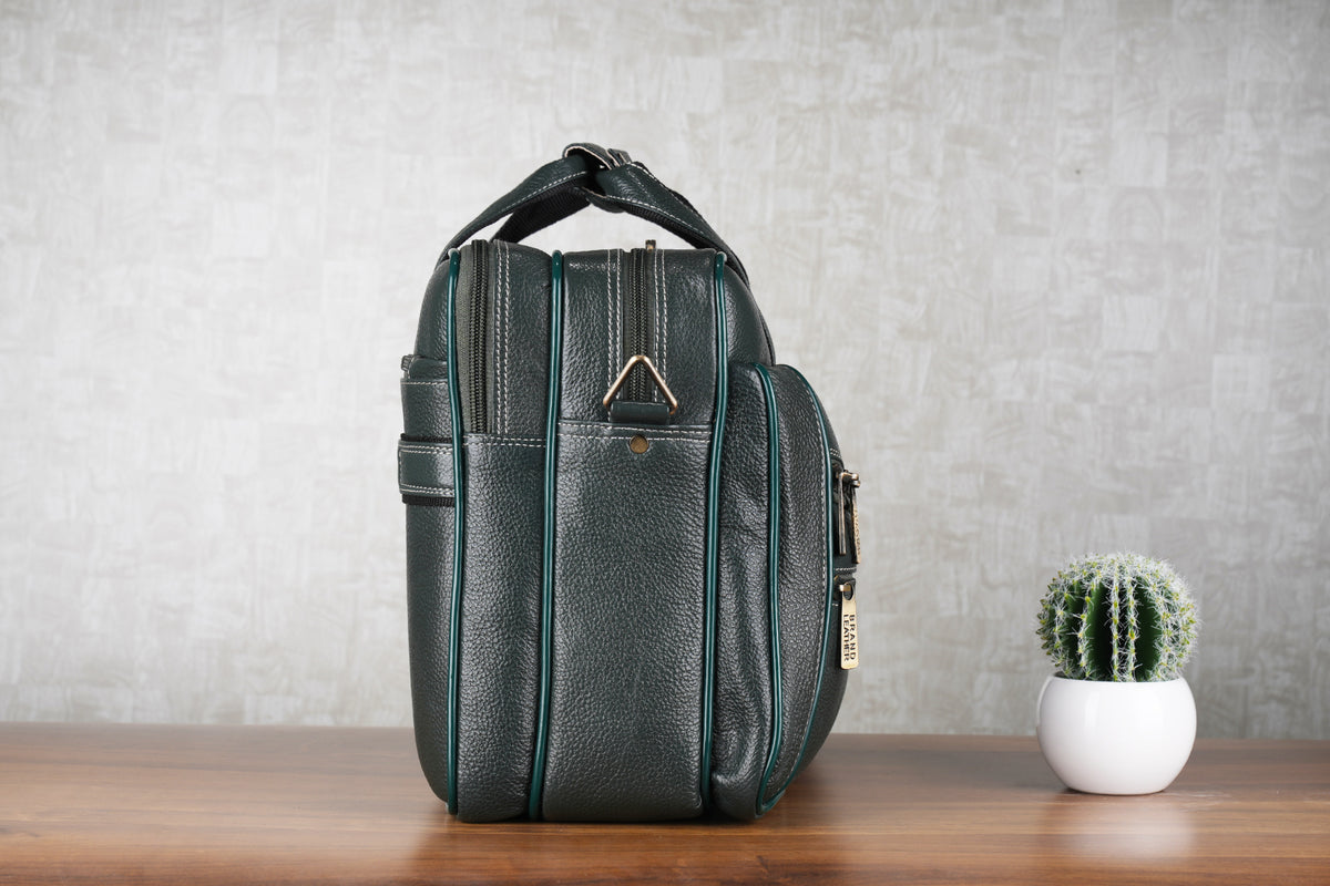 Genuine Leather Laptop Bag for Men - Office Bag, Brown - Fits Up to 16-inch Laptop/MacBook - Shoulder Bag/Hand Bag