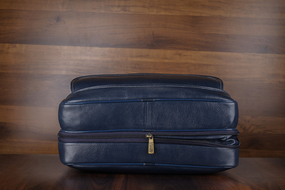 Genuine Leather Laptop Bag for Men/Office Bag for Men, Brown | Fits Upto 16" Laptop/MacBook| Bag with Shoulder Straps | Laptop Messenger Bag/Leather Bag for Men with Trolley Straps