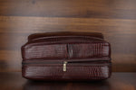Genuine Leather Laptop Bag for Men/Office Bag for Men, Brown | Fits Upto 16" Laptop/MacBook| Bag with Shoulder Straps | Laptop Messenger Bag/Leather Bag for Men with Trolley Straps