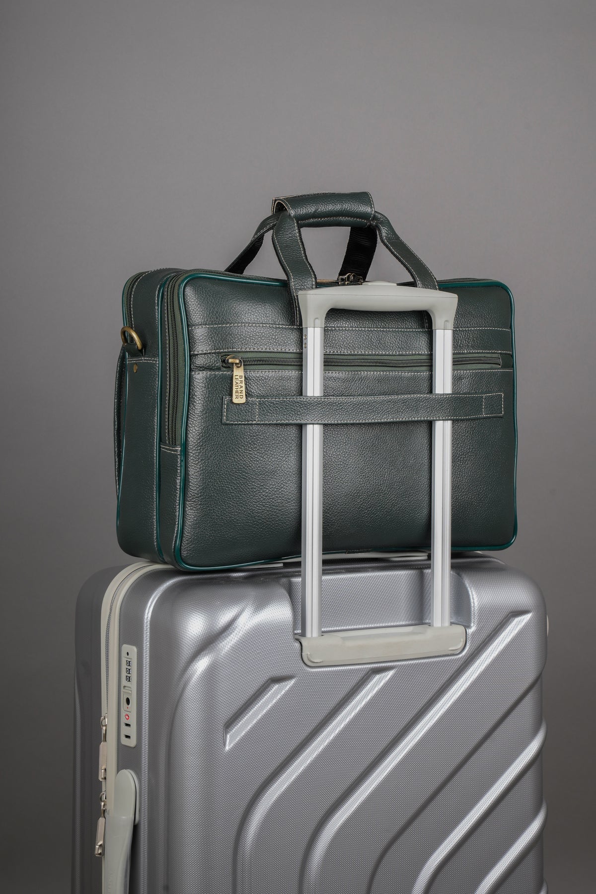 Genuine Leather Laptop Bag for Men - Office Bag, Brown - Fits Up to 16-inch Laptop/MacBook - Shoulder Bag/Hand Bag