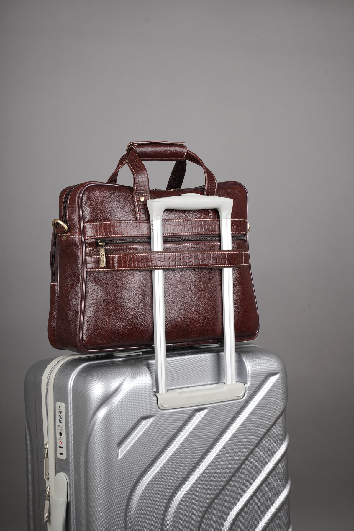 BRAND LEATHER Laptop Bag for Men - Genuine Leather Office Bag with Multiple Compartments Fits 14/15.6/16 Inch Laptop Bag - Messenger and Shoulder Bag for Travel - Water Resistant