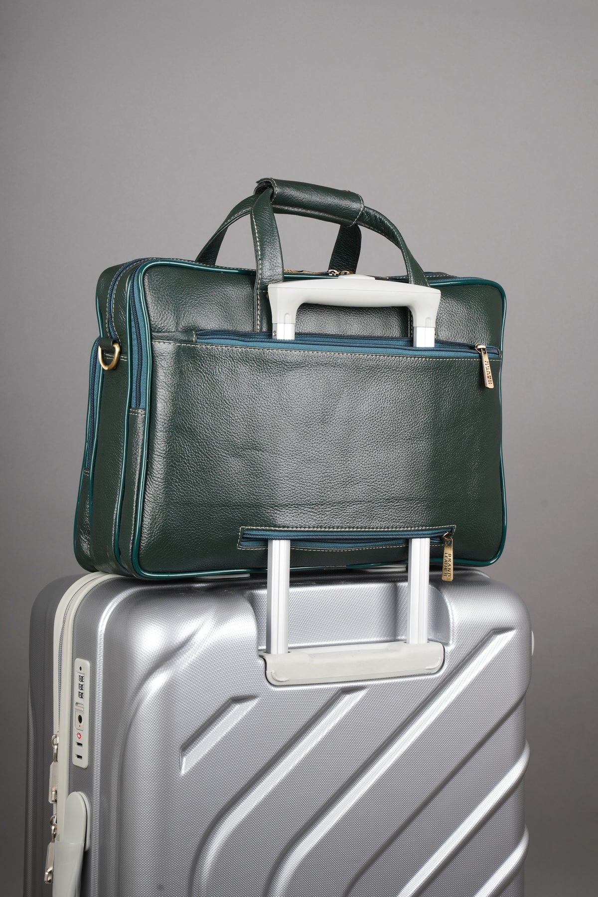 Genuine Leather Laptop Bag for Men - Office Bag, Brown - Fits Up to 16-inch Laptop/MacBook - Shoulder Bag/Hand Bag