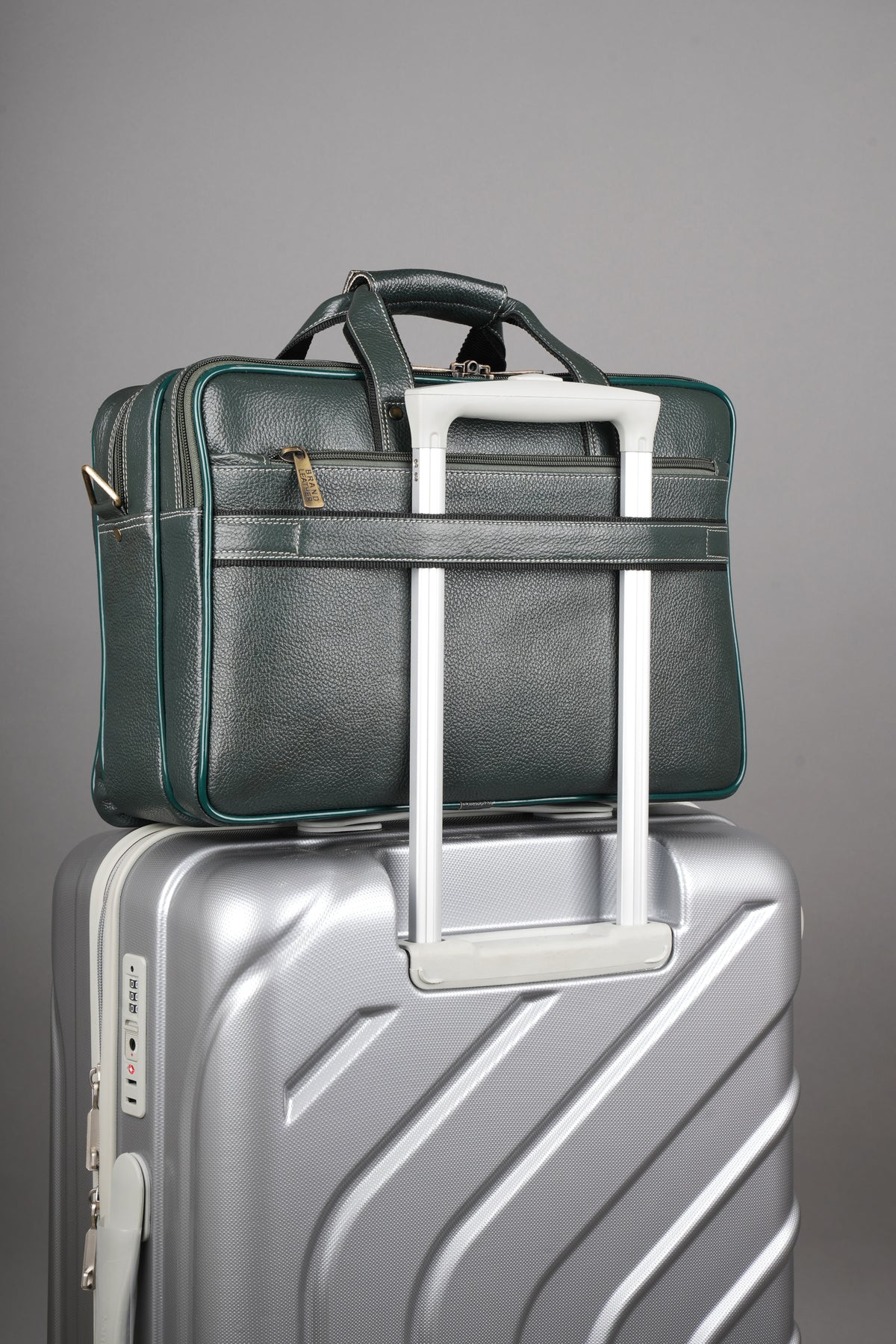 Genuine Leather Laptop Bag for Men - Office Bag, Brown - Fits Up to 16-inch Laptop/MacBook - Shoulder Bag/Hand Bag