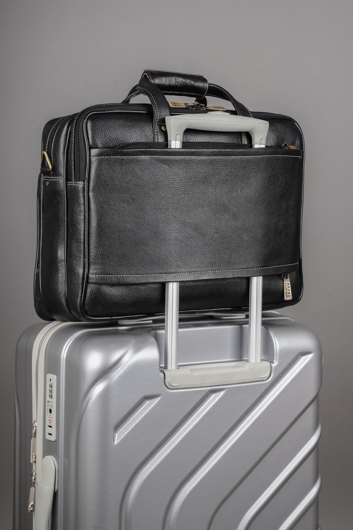 Genuine Leather Laptop Bag for Men - Office Bag, Brown - Fits Up to 16-inch Laptop/MacBook - Shoulder Bag/Hand Bag