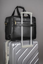 Genuine Leather Laptop Bag for Men/Office Bag for Men, Brown | Fits Upto 16" Laptop/MacBook| Bag with Shoulder Straps | Laptop Messenger Bag/Leather Bag for Men with Trolley Straps