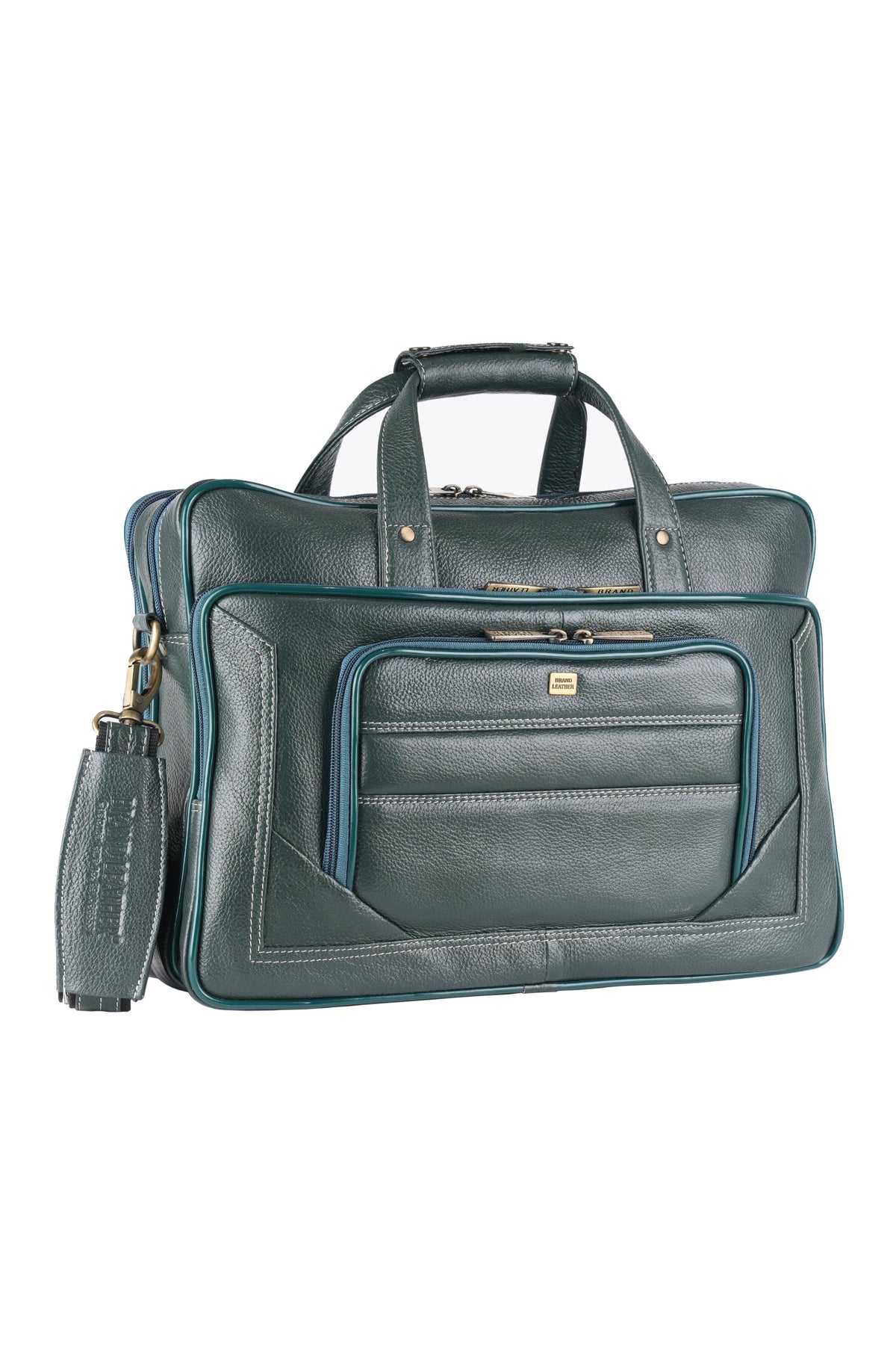 Genuine Leather Laptop Bag for Men - Office Bag, Brown - Fits Up to 16-inch Laptop/MacBook - Shoulder Bag/Hand Bag