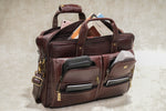 Genuine Leather Laptop Bag for Men - Office Bag, Brown - Fits Up to 16-inch Laptop/MacBook - Shoulder Bag/Hand Bag
