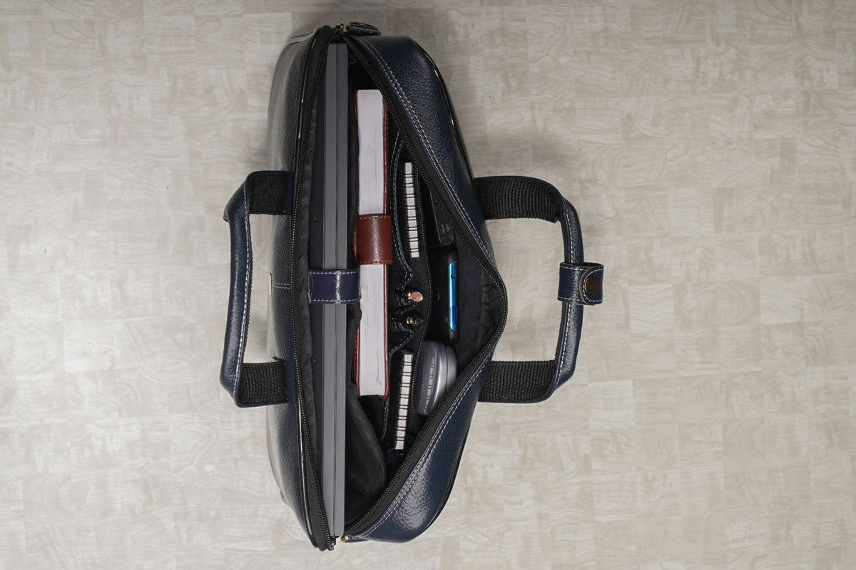 BRAND LEATHER Genuine Leather Laptop Bag for Men/Office Bag for Men |Fits 14|15.6|16 Inch Laptop Bag/MacBook |Leather Bag for Men with Shoulder Straps|Crossbody Laptop Messenger Bag for Men