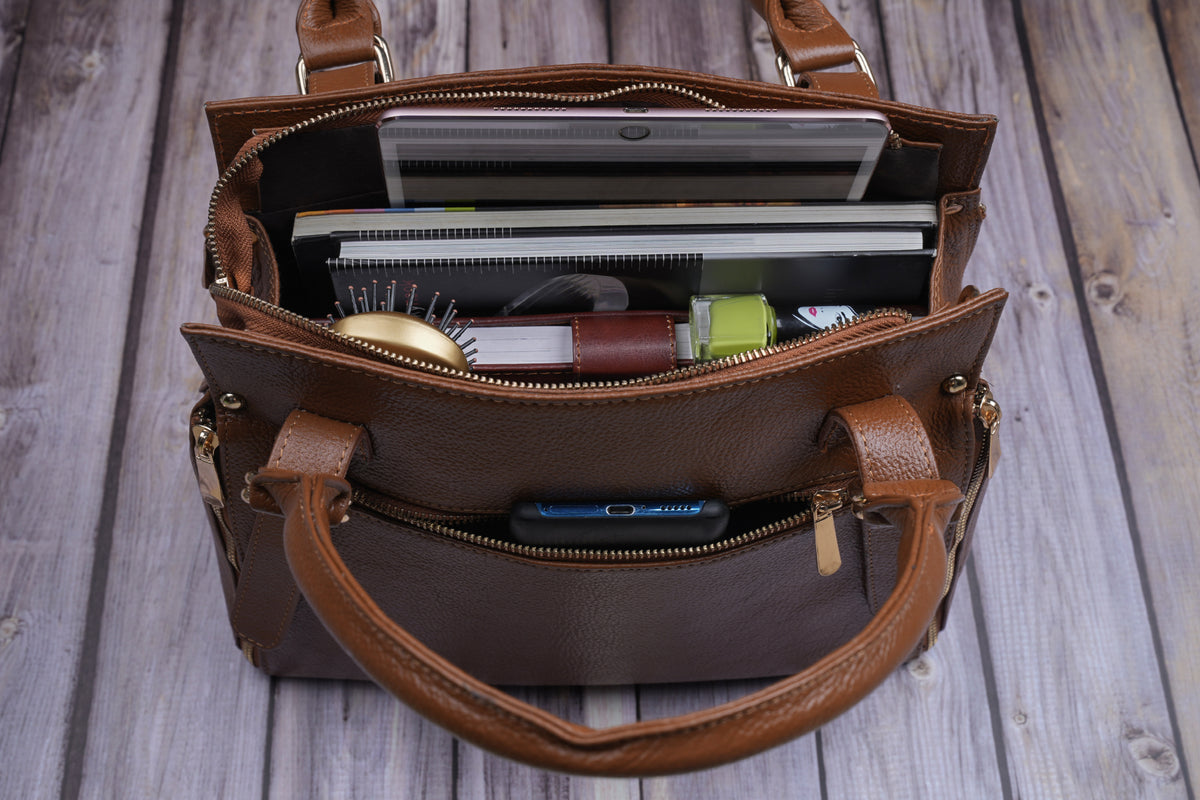 BRAND LEATHER Women's Genuine Leather Handbags Shoulder Bag Satchel Designer Ladies Purse Crossbody Bags