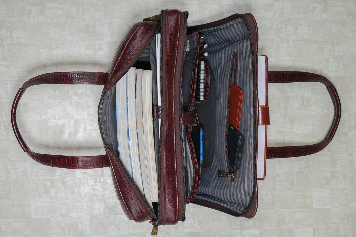 Genuine Leather Messenger Bag for Men 15.6, 16 inch laptop Briefcase Shoulder Bags