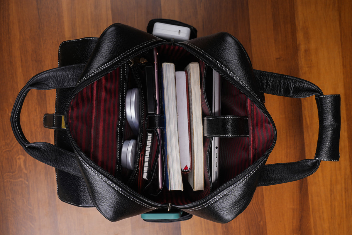 BRAND LEATHER Full Grain Buffalo - Hide Leather Backpack Large Capacity 15/15.6/16/17 Inch Laptop Bag Multi Pockets Travel Daypack