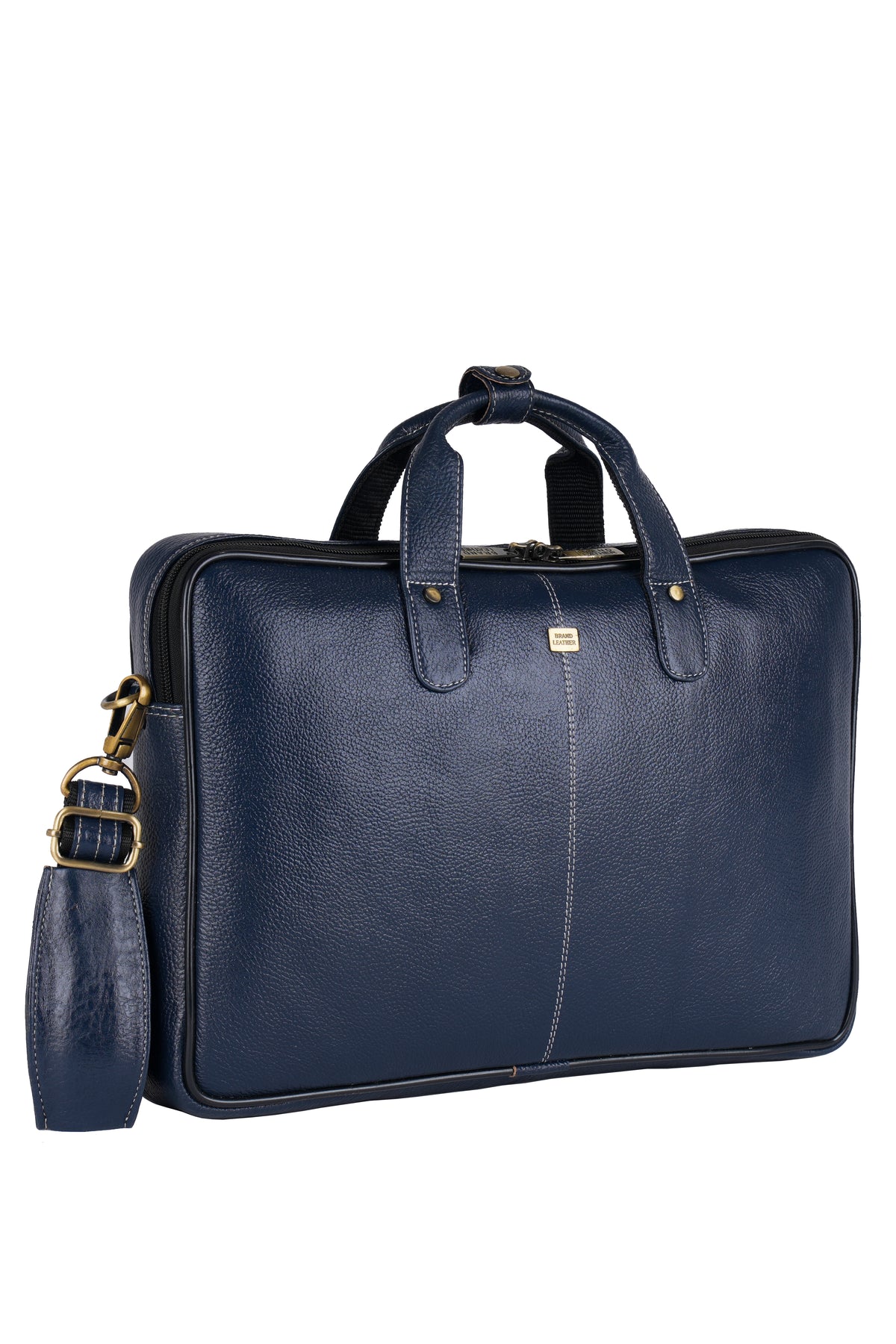 BRAND LEATHER Genuine Leather Laptop Bag for Men/Office Bag for Men |Fits 14|15.6|16 Inch Laptop Bag/MacBook |Leather Bag for Men with Shoulder Straps|Crossbody Laptop Messenger Bag for Men