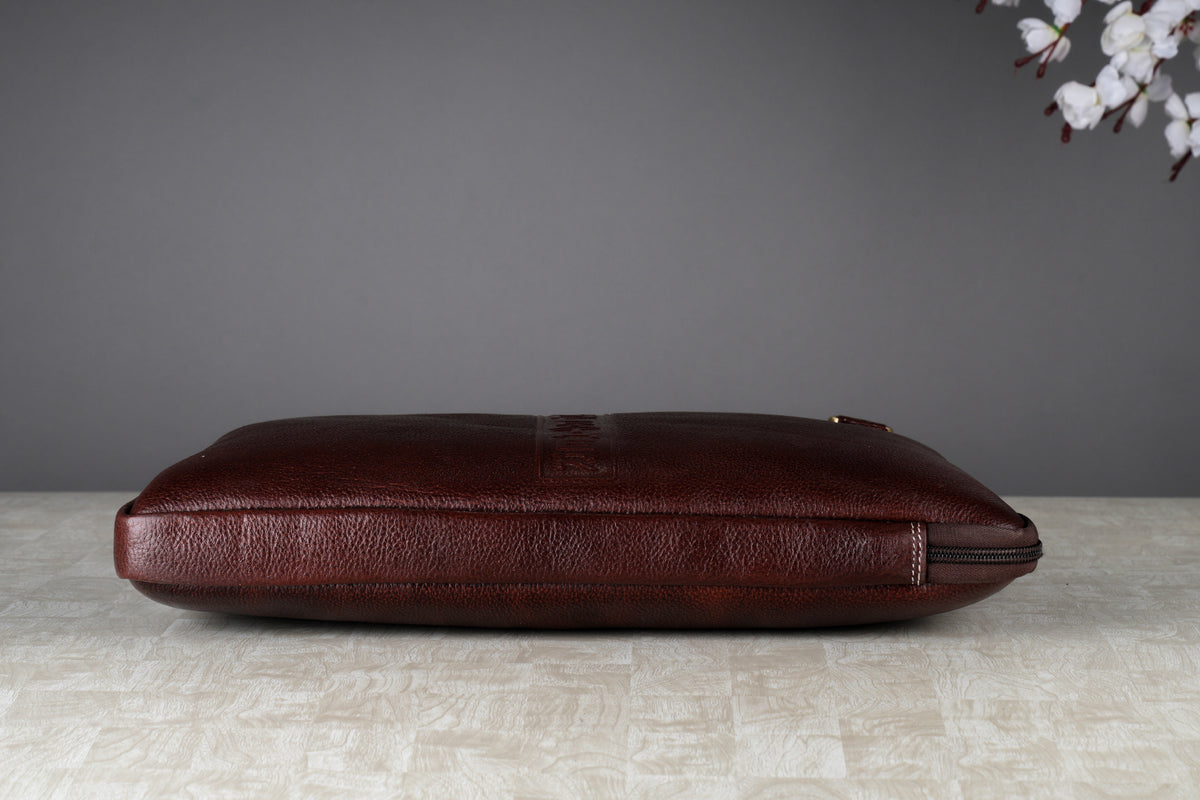 Genuine Leather Laptop Sleeve for Upto 16.3" inch | Shoulder Straps | Adjustable Slings