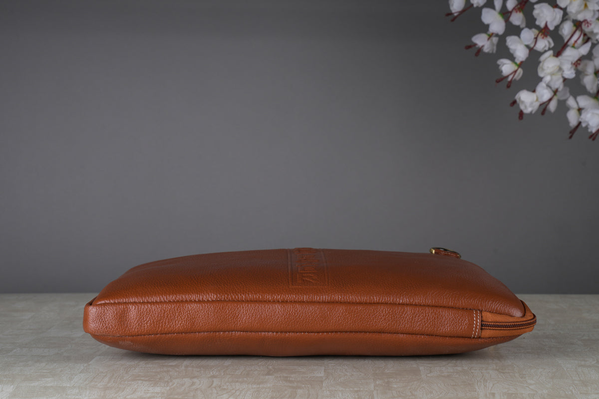 Genuine Leather Laptop Sleeve for Upto 16.3" inch | Shoulder Straps | Adjustable Slings
