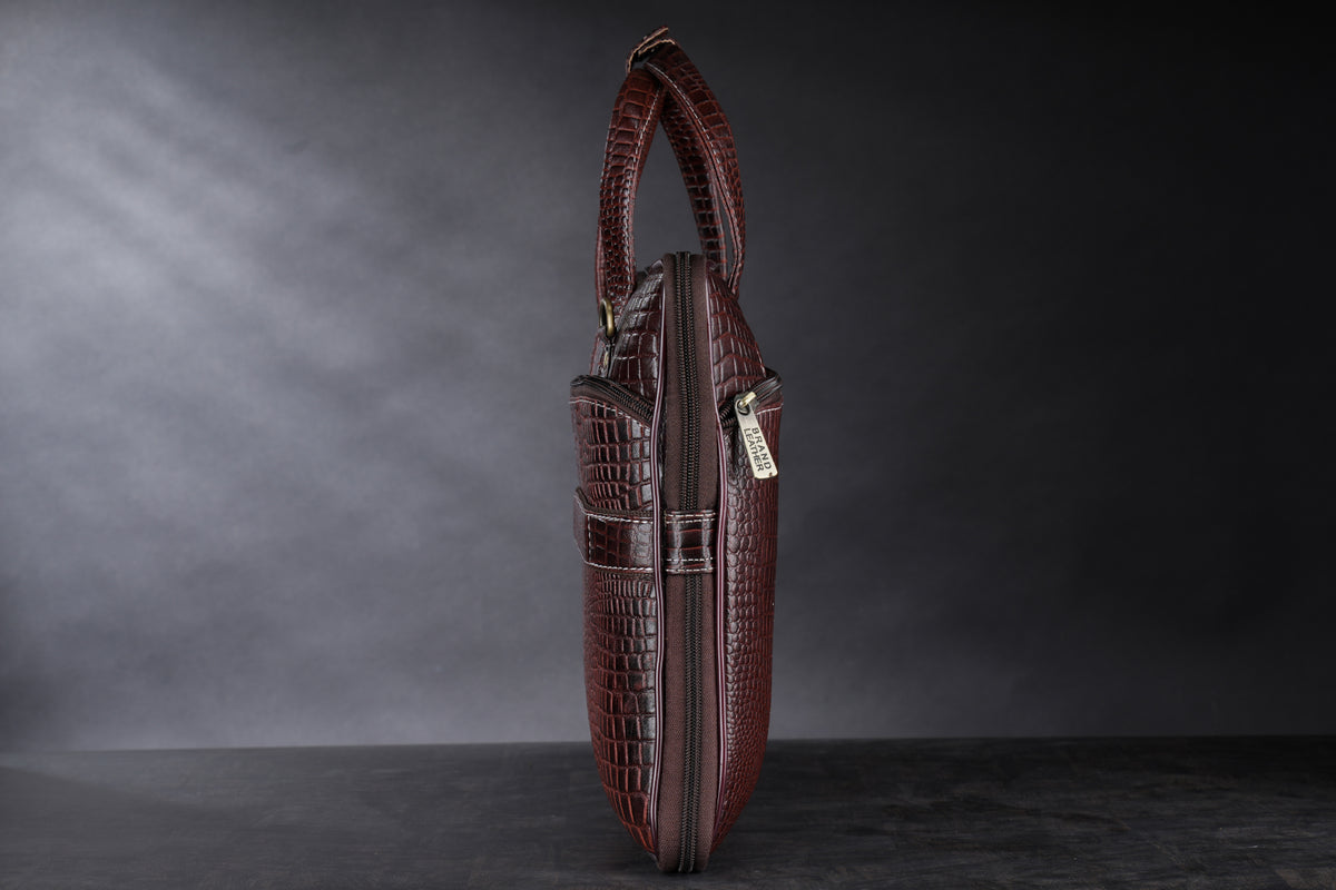 BRAND LEATHER Genuine Leather Laptop Bag for Men/Office Bag for Men |Fits 14|15.6|16 Inch Laptop Bag/MacBook |Leather Bag for Men with Shoulder Straps|Crossbody Laptop Messenger Bag for Men