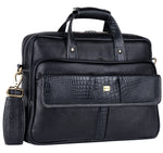 BRAND LEATHER Laptop Bag for Men - Genuine Leather Office Bag with Multiple Compartments Fits 14/15.6/16 Inch Laptop Bag - Messenger and Shoulder Bag for Travel - Water Resistant