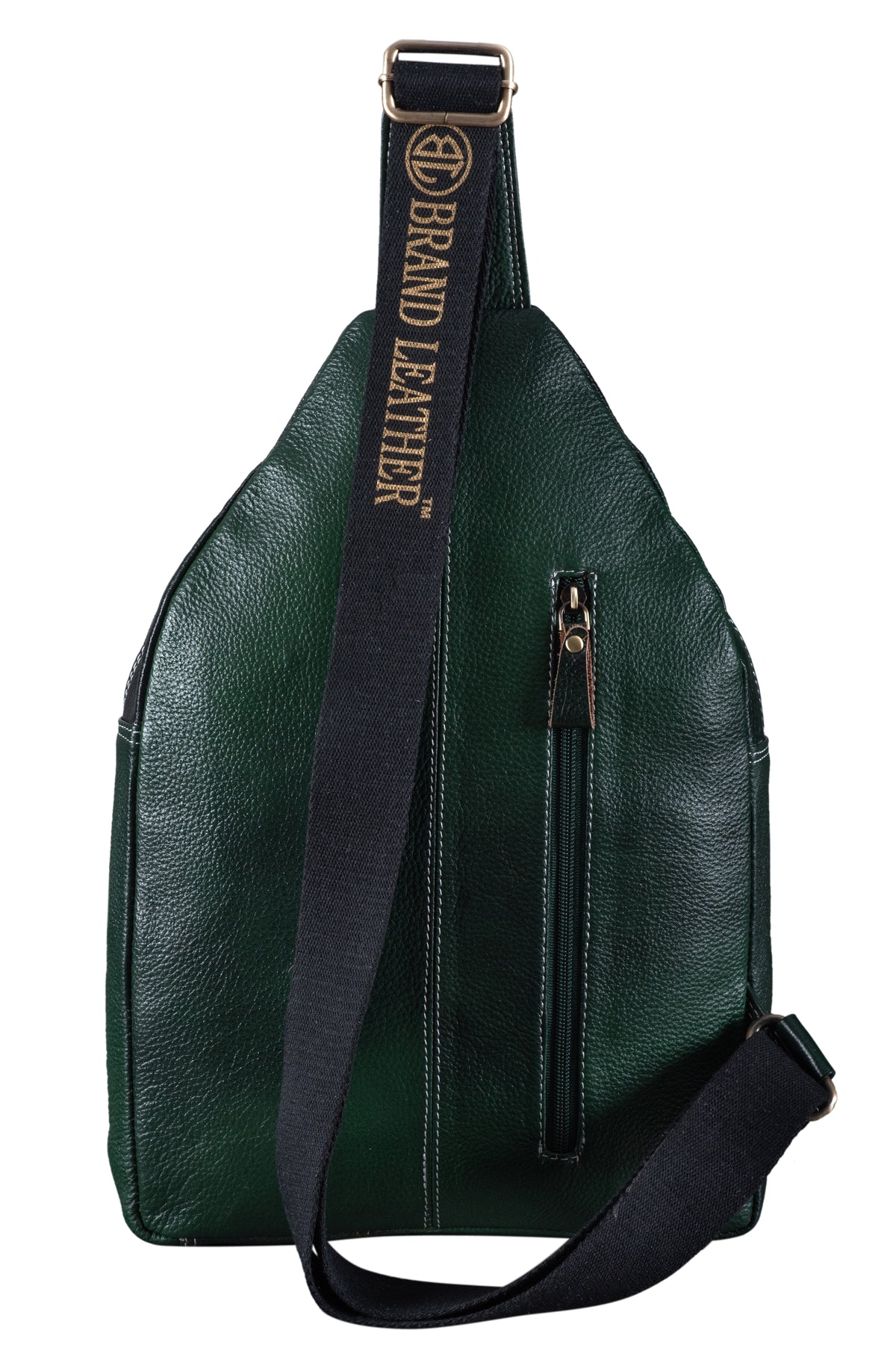 BRAND LEATHER Men's Genuine Leather Sling Chest Bag Casual Shoulder Daypack's