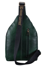 BRAND LEATHER Men's Genuine Leather Sling Chest Bag Casual Shoulder Daypack's