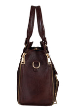 BRAND LEATHER Women's Genuine Leather Handbags Shoulder Bag Satchel Designer Ladies Purse Crossbody Bags With Golden Metal Zipper