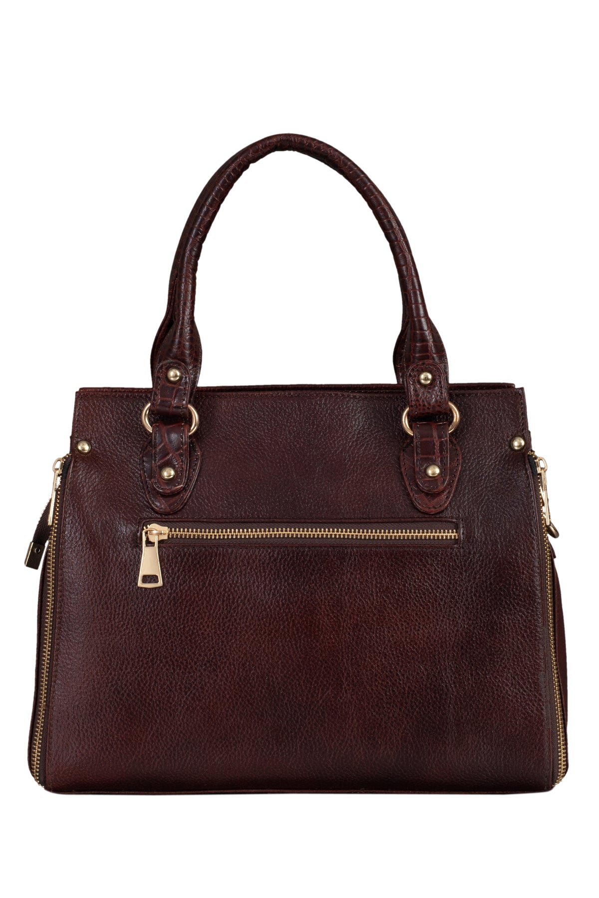 BRAND LEATHER Women's Genuine Leather Handbags Shoulder Bag Satchel Designer Ladies Purse Crossbody Bags With Golden Metal Zipper