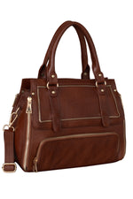 BRAND LEATHER Women's Genuine Leather Handbags Shoulder Bag Satchel Designer Ladies Purse Crossbody Bags With Golden Metal Zipper