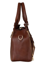 BRAND LEATHER Women's Genuine Leather Handbags Shoulder Bag Satchel Designer Ladies Purse Crossbody Bags With Golden Metal Zipper