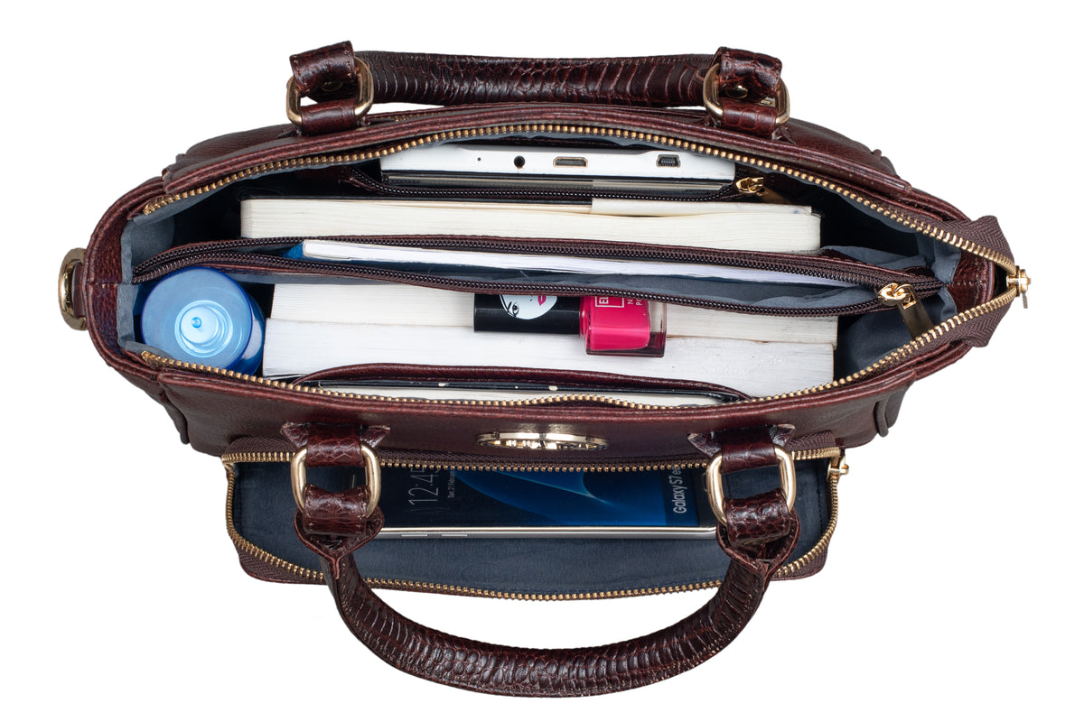 BRAND LEATHER Women's Genuine Leather Handbags Shoulder Bag Top Handle Satchel Designer Ladies Purse Crossbody Bags