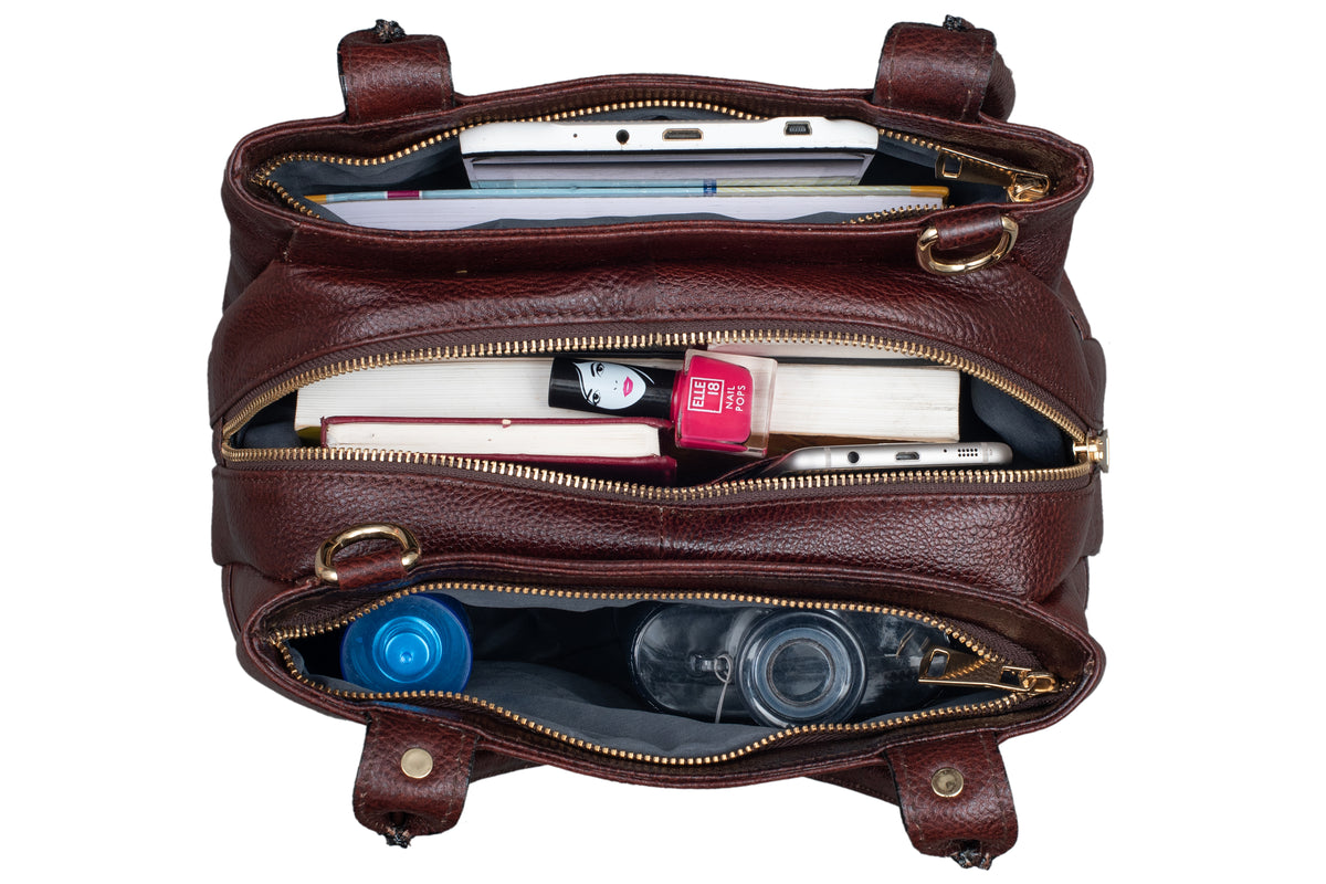 BRAND LEATHER Women Leather Handbag Designer Top Handle Satchel Shoulder Bag Crossbody