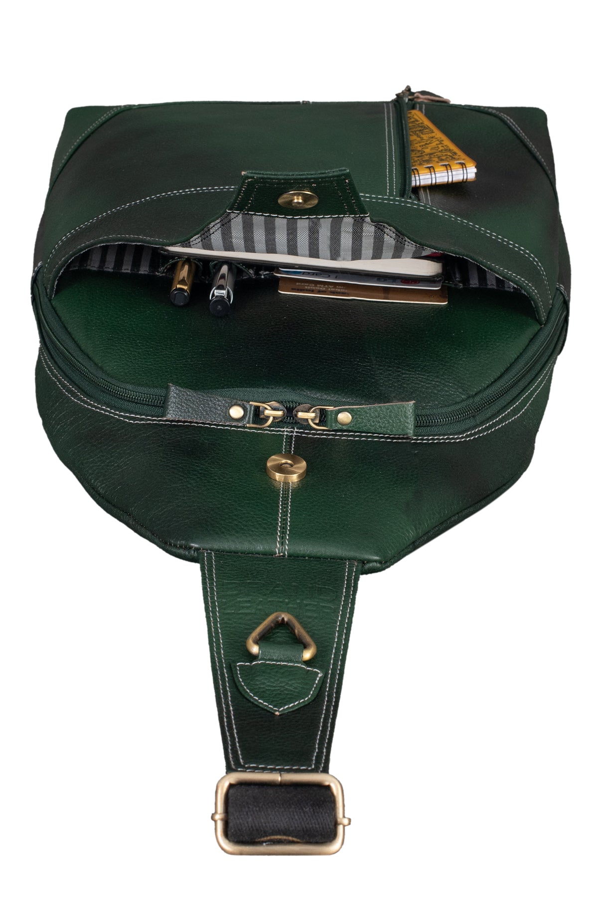 BRAND LEATHER Men's Genuine Leather Sling Chest Bag Casual Shoulder Daypack's