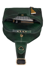 BRAND LEATHER Men's Genuine Leather Sling Chest Bag Casual Shoulder Daypack's